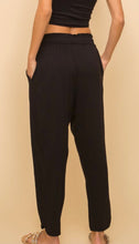 Load image into Gallery viewer, Black Drawstring Trouser Pants