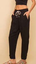 Load image into Gallery viewer, Black Drawstring Trouser Pants