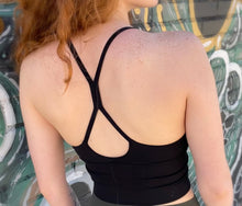 Load image into Gallery viewer, Black V-Neck Bra Top Tank