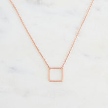 Load image into Gallery viewer, Rose Gold Square Necklace