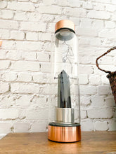 Load image into Gallery viewer, Crystal Glass with Rose Gold Water Bottle