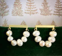 Load image into Gallery viewer, 14kt Gold Plated Freshwater Pearl Drop Tassel Earrings

