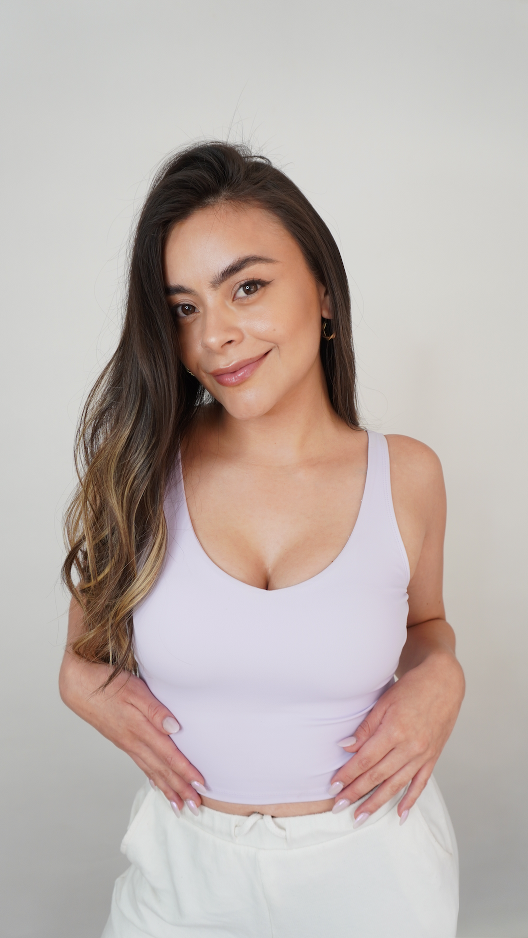 Pale Lavender Bra Top Tank