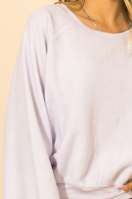 Cozy Stylish Long Sleeve Textured Sweatshirt