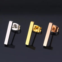 Load image into Gallery viewer, Bar Earrings - Rose Gold/ Gold/ Silver
