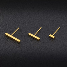 Load image into Gallery viewer, Bar Earrings - Rose Gold/ Gold/ Silver
