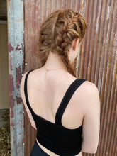 Load image into Gallery viewer, Black Ribbed Bra Top Tank

