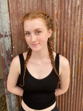 Load image into Gallery viewer, Black Ribbed Bra Top Tank
