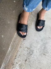 Load image into Gallery viewer, Black Pool Slide Sandal

