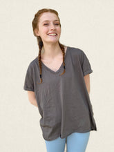 Load image into Gallery viewer, Carbon Brown V-Neck Tee
