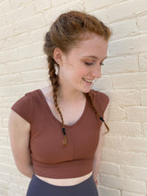 Load image into Gallery viewer, Bronze Brown Fitted Top
