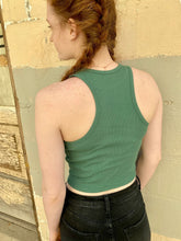 Load image into Gallery viewer, Green Ribbed Tank Top
