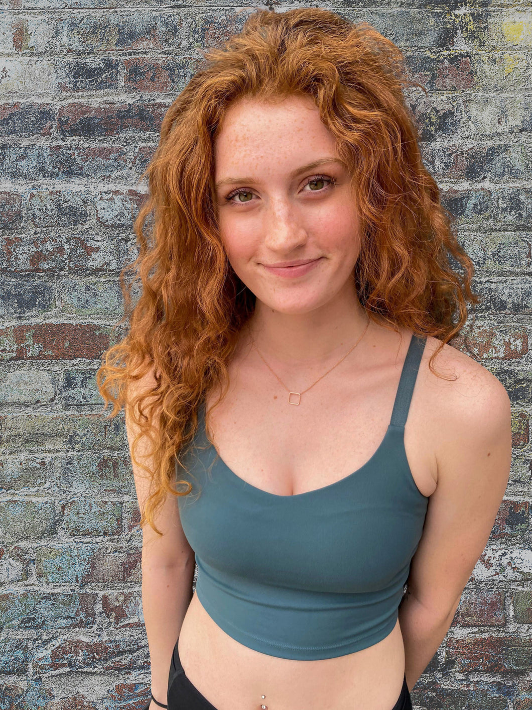 Forest Green Bra Top Tank