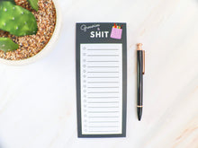 Load image into Gallery viewer, Groceries &amp; Shit List Notepad for Fridge w/magnet
