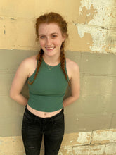Load image into Gallery viewer, Green Ribbed Tank Top
