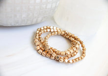 Load image into Gallery viewer, Gold Metal Beads Bracelet set of 4

