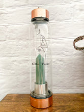 Load image into Gallery viewer, Crystal Glass with Rose Gold Water Bottle
