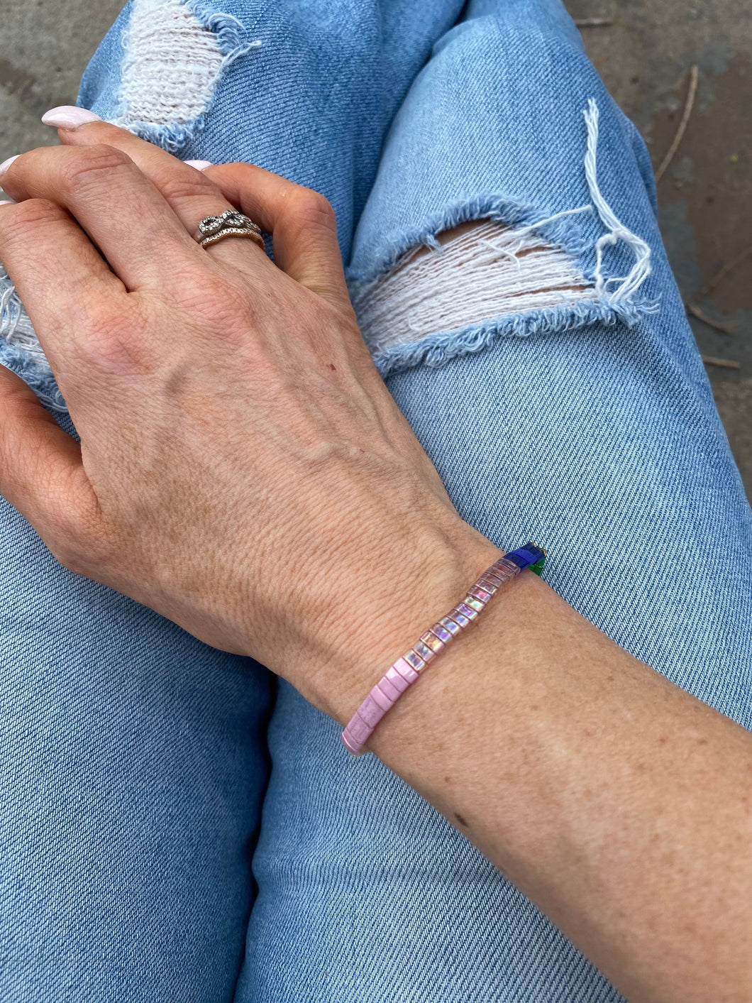 Boho Rainbow Miyuki Bead Bracelet