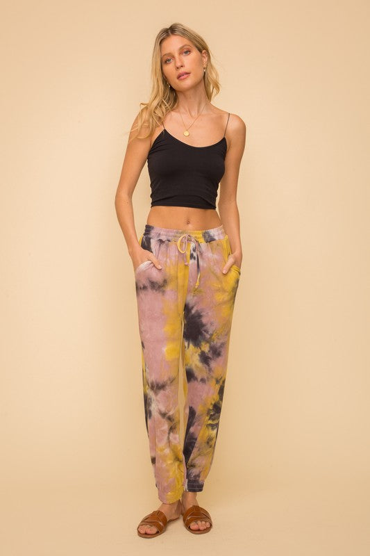 Tie Dye Ribbed Jersey Jogger
