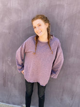 Load image into Gallery viewer, Plum Drop Shoulder Bell Sleeve Top
